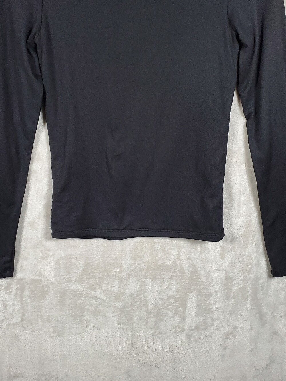 Frankee & Skylarr Womens M Black Stretch Fitted Long Sleeve Tee Goth Minimalist - Picture 8 of 13